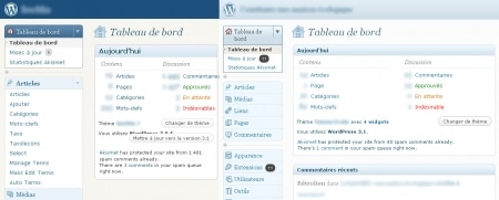 La nouvelle couleur de l'administration WordPress Couleur de l'administration WordPress