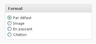 Le post-format de WordPress 3.1 Post-format de WordPress 3.1