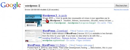 Google ajoute la date aux Snippet WordPress