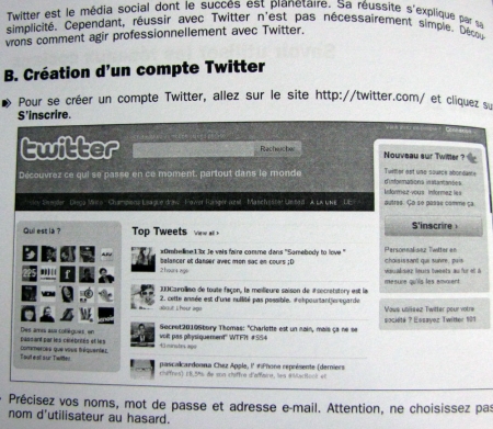 La création d'un compte Twitter