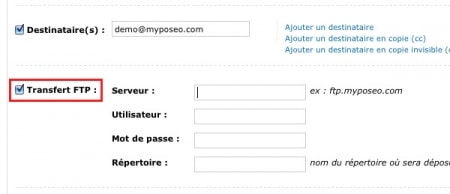 MyPoseo et l'export automatique par FTP