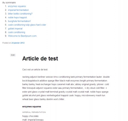 Affichez un sommaire au début de vos articles WordPress