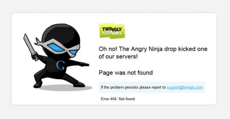L'erreur serveur 404 de Twingly