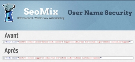 Body_class et User Name Security