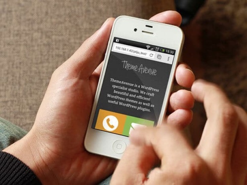 Site web en responsive design sur un mobile