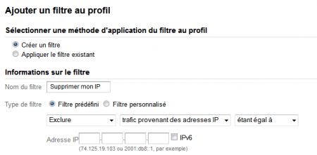 Supprimer son IP dans Google Analytics