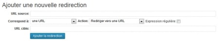 Ajout d'une redirection avec le plugin
