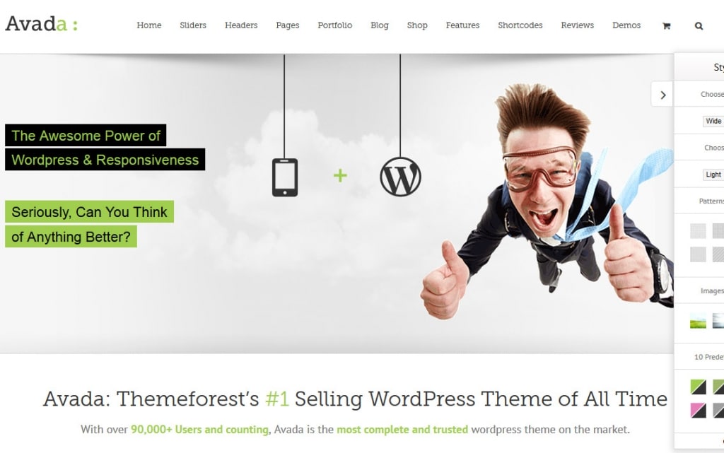 Avada : un exemple de thème WordPress