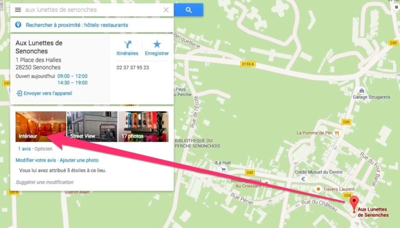 Et la visite virtuelle s'affiche dans Google Maps aussi