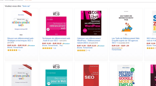 sélection de livres sur le seo