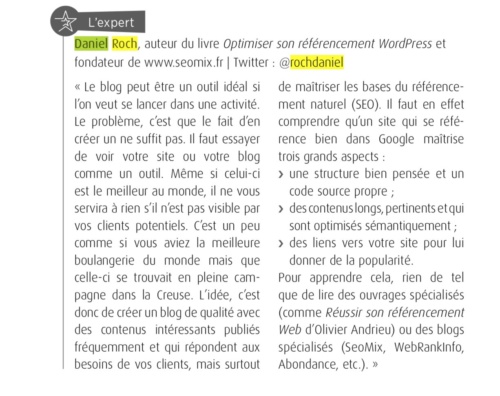 Daniel Roch dans le guide du blogueur