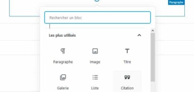 Blocs Gutenberg WordPress