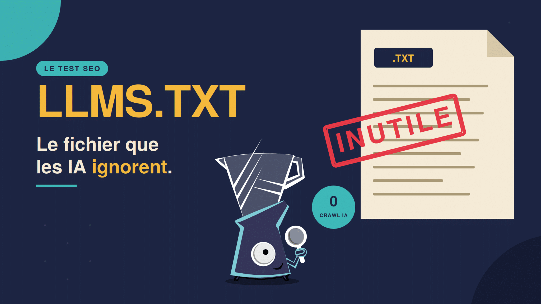 Illustration de l'article : Fichier llms.txt : inutile pour le SEO et le GEO (test à l'appui)